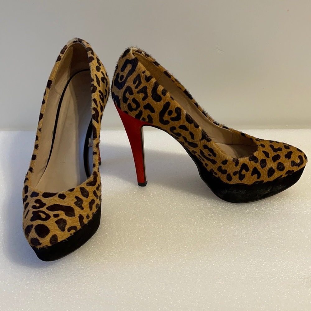 Zara leopard print platform heels